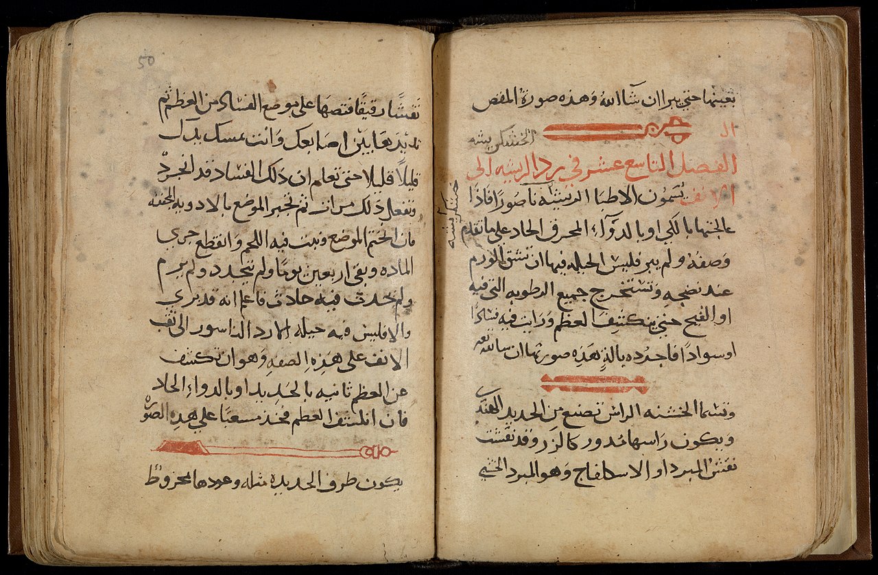 Ebul-Qāsim Ez-Zehrāvī (Abulcasis) – Medicinski genije i otac moderne hirurgije 2 Foto: Dvije stranice arapskog rukopisa djela At-Taṣrīf li man aʿǧaz ʿan at-taʾlīf / Wikipedia & Biblioteka Chester Beatty