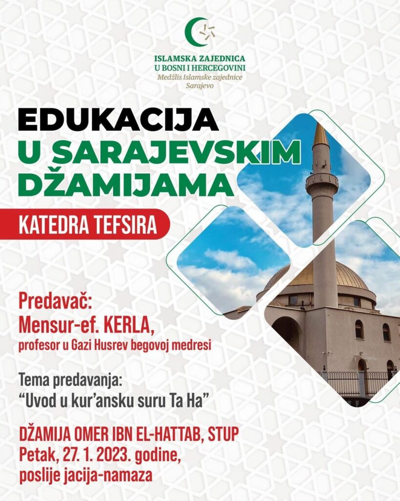 Katedra tefsira: Uvod u kur'ansku suru "Ta Ha" 5 katedra tefsira 1