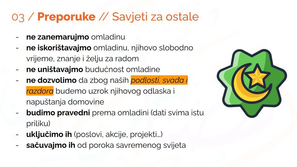 Mjesto i uloga omladine u islamu 12 m10